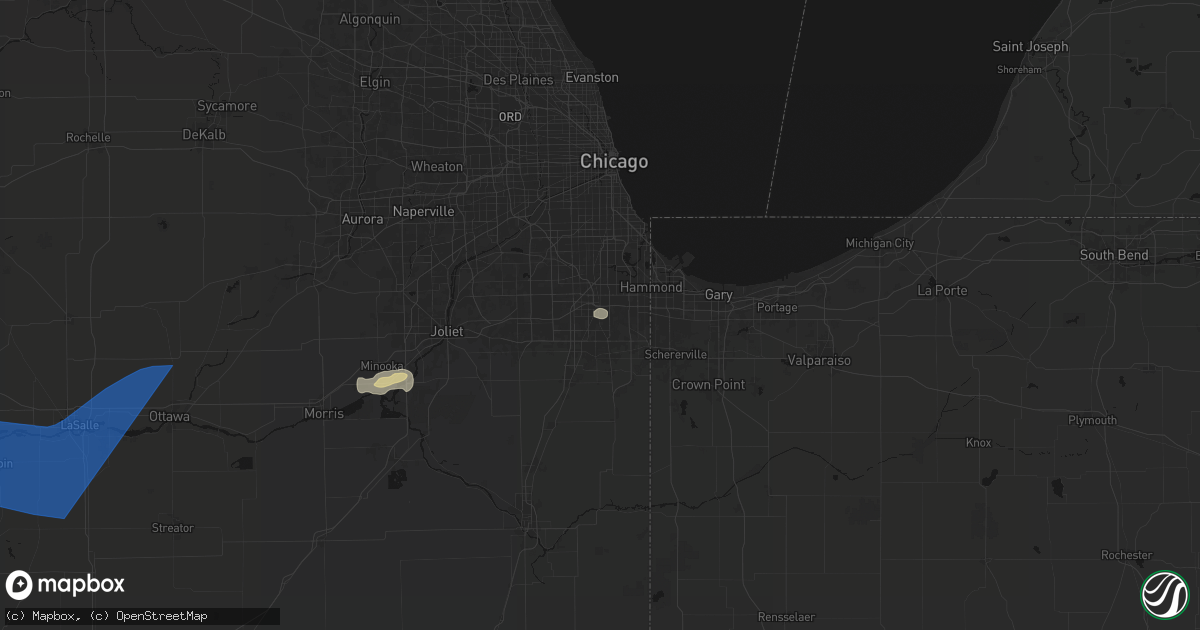 Hail map in Homewood, IL on May 4, 2026