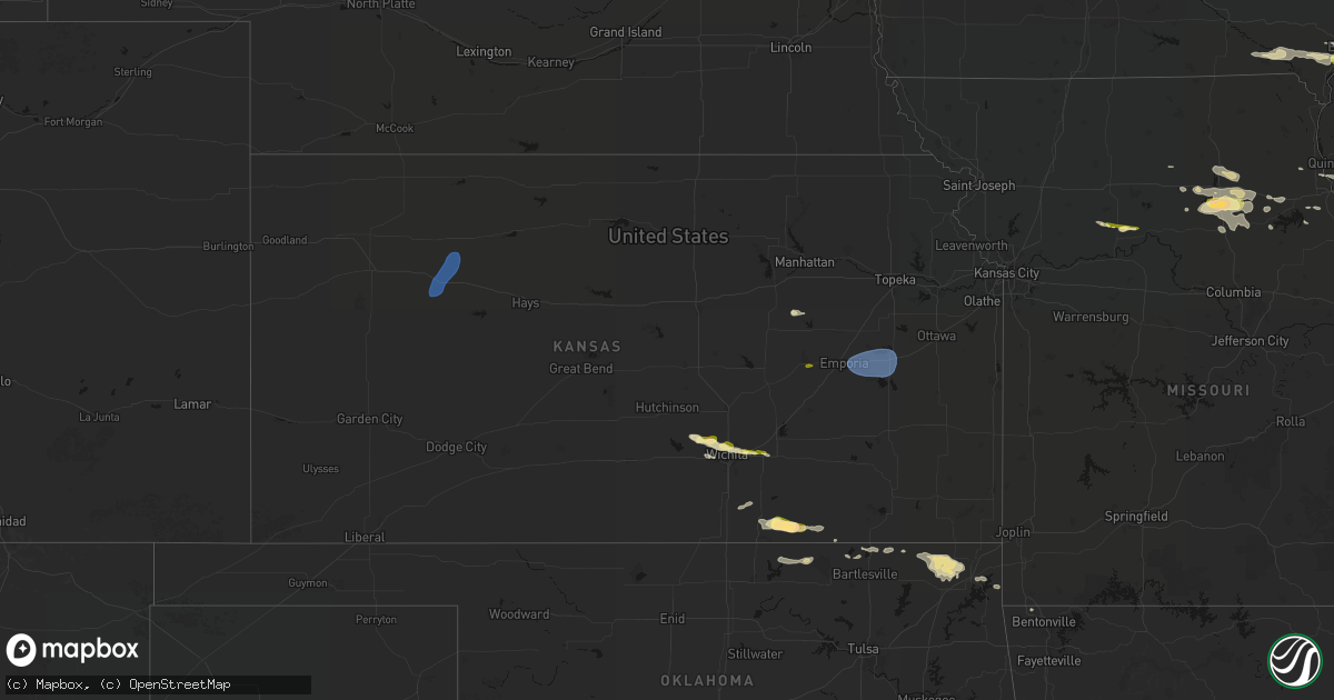 Hail map in Kansas on May 4, 2026
