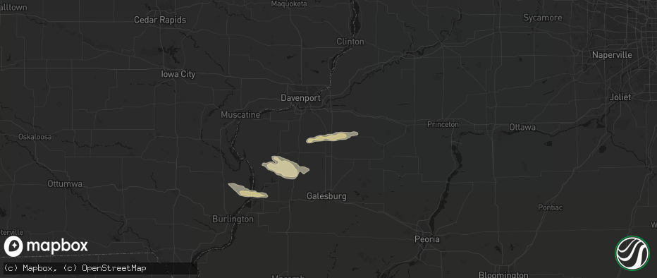 Hail map in Lynn Center, IL on May 4, 2026