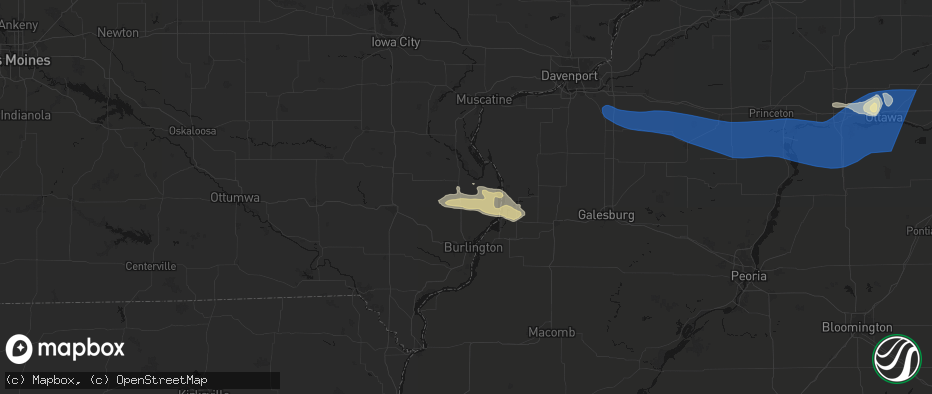 Hail map in Mediapolis, IA on May 4, 2026