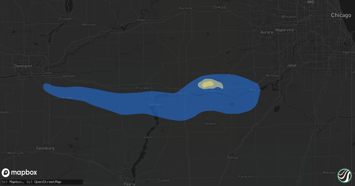 Hail map in Peru, IL on May 4, 2026