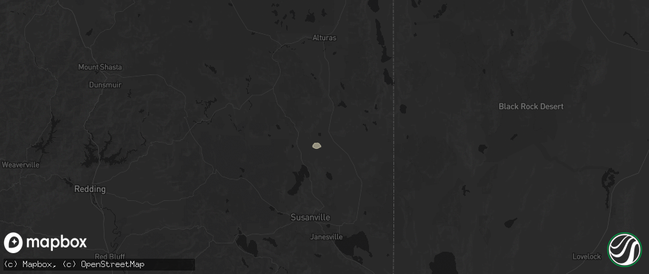 Hail map in Termo, CA on May 4, 2026