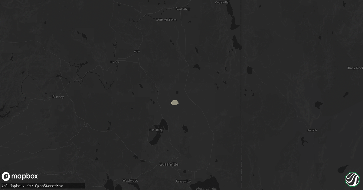 Hail map in Termo, CA on May 4, 2026