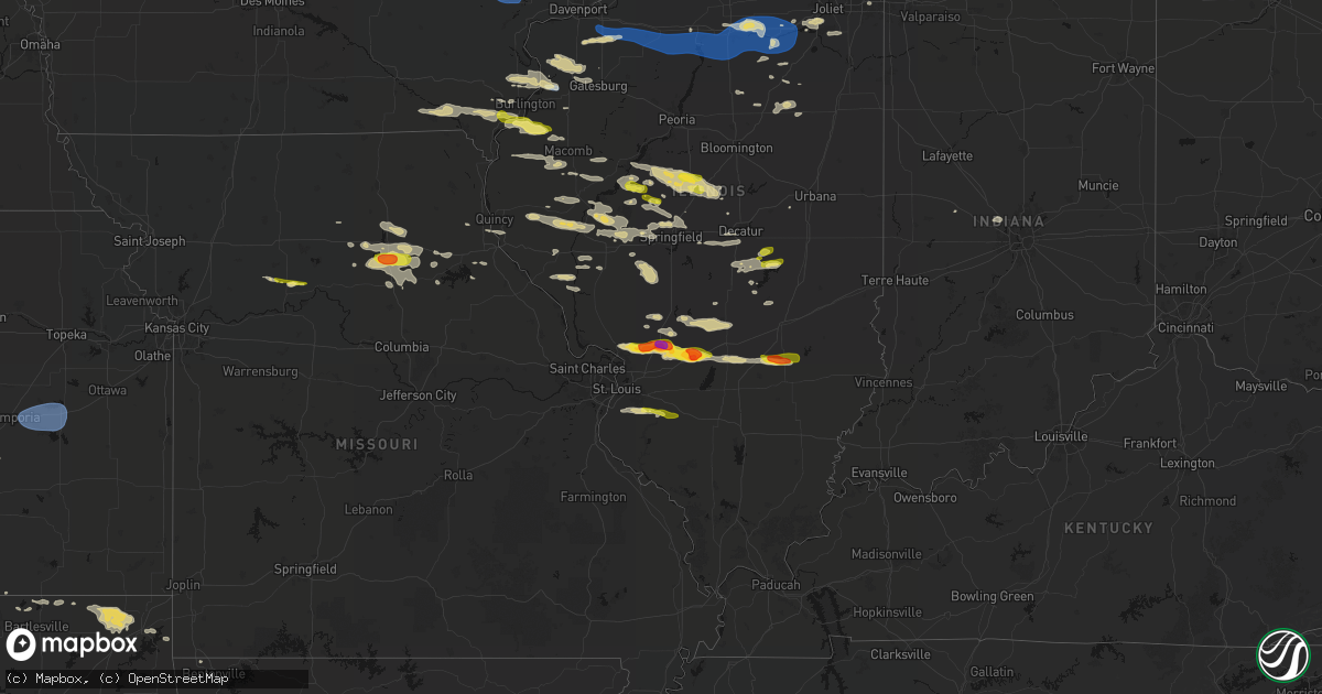 Hail map on May 4, 2026
