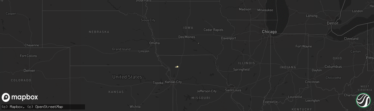 Hail map in Iowa on May 5, 2011