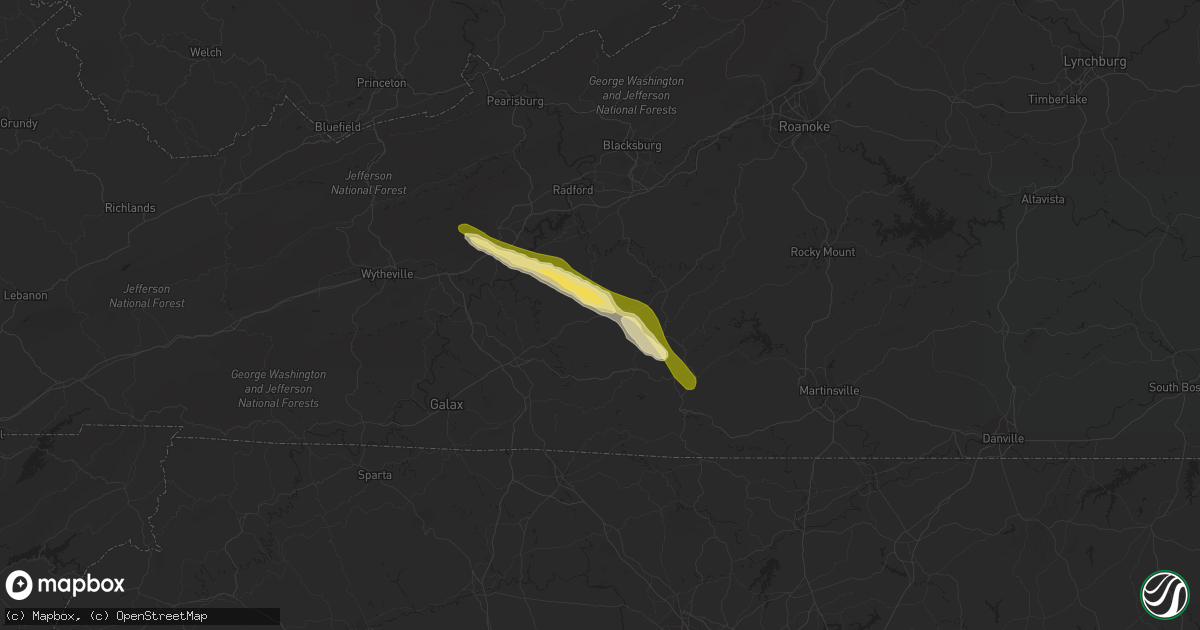 Hail map in Willis, VA on May 5, 2014