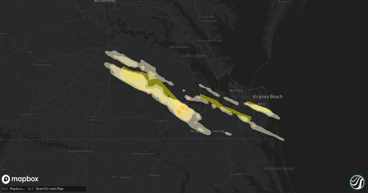 Hail map in Windsor, VA on May 5, 2014