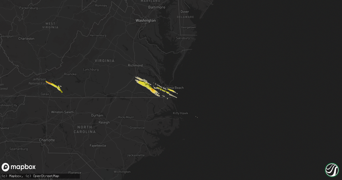 Hail map on May 5, 2014