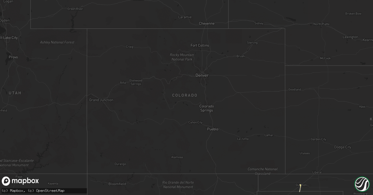 Hail map in Colorado on May 5, 2015