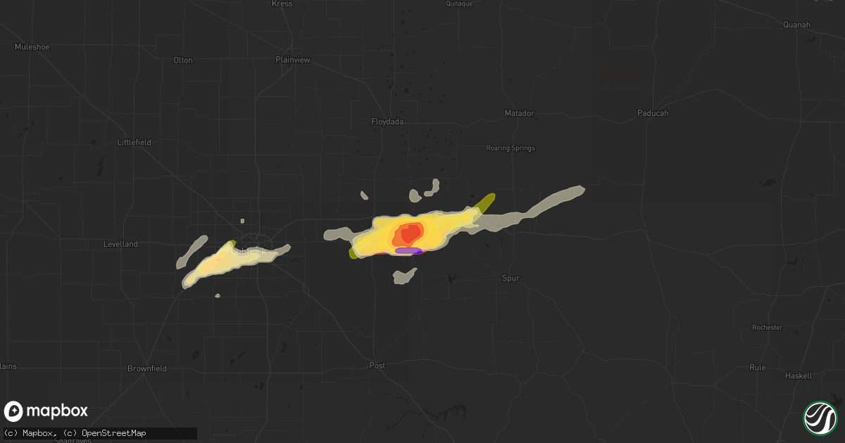 Hail map in Crosbyton, TX on May 5, 2015