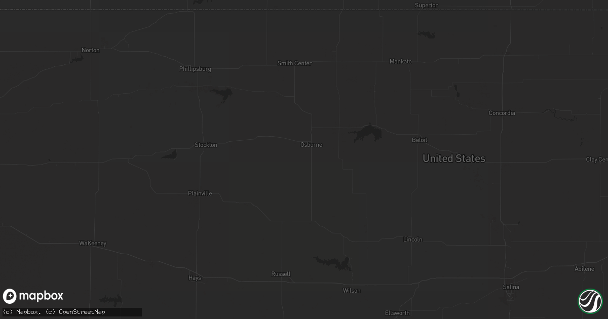 Hail map in Osborne, KS on May 5, 2015