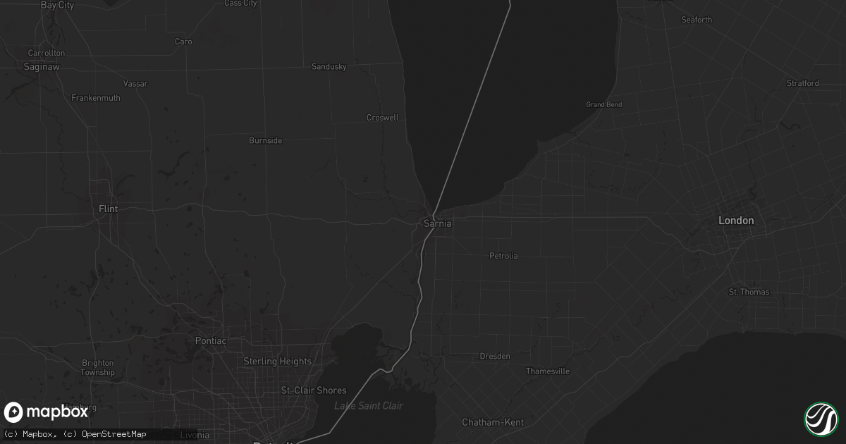 Hail map in Port Huron, MI on May 5, 2015