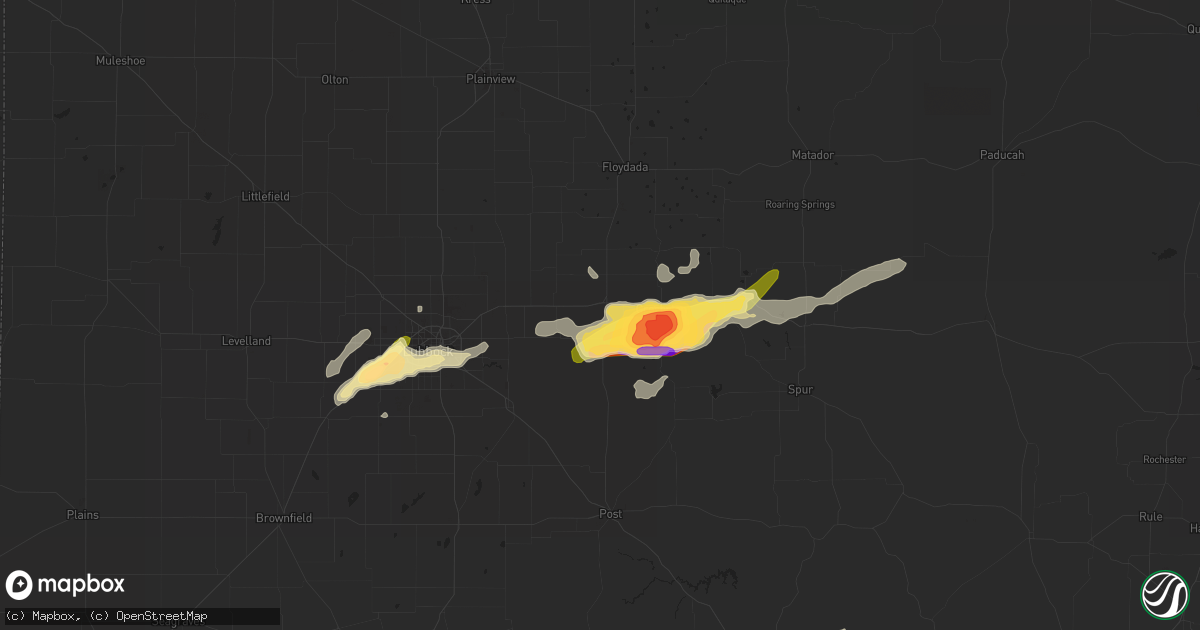 Hail map in Ralls, TX on May 5, 2015