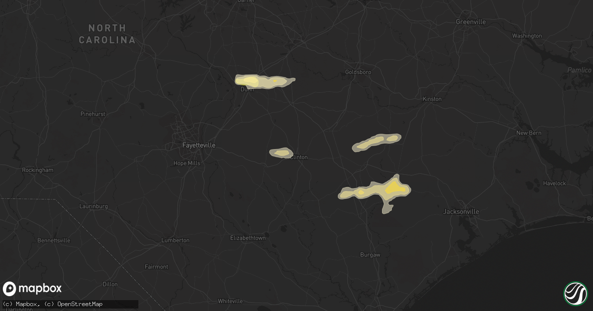 Hail map in Clinton, NC on May 5, 2016