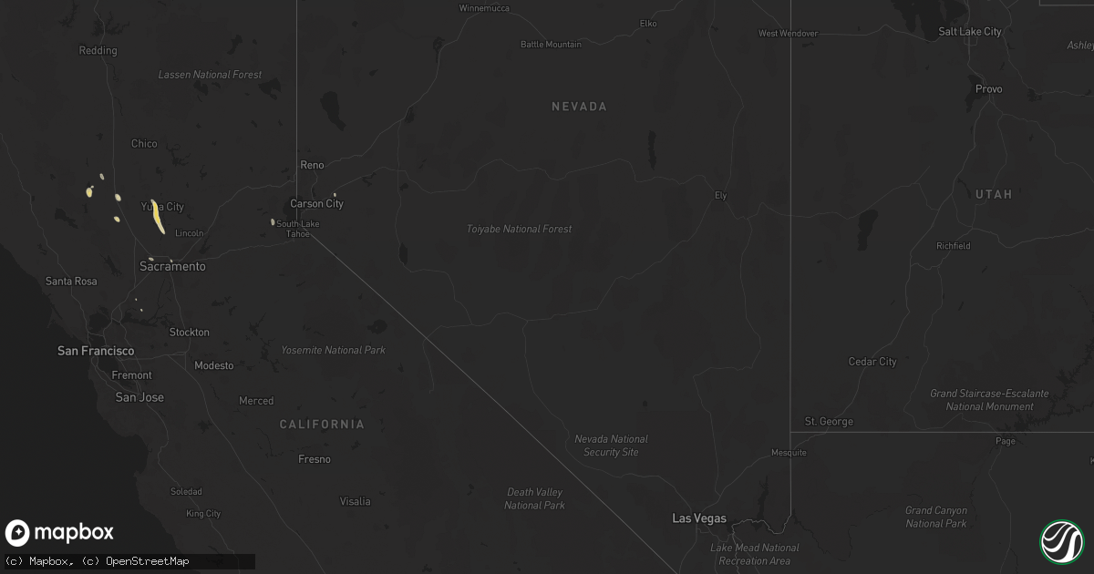 Hail map in Nevada on May 5, 2016