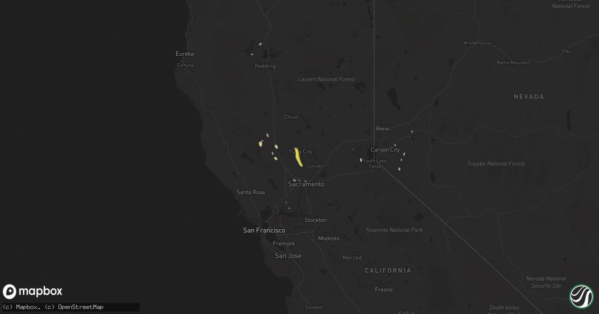 Hail map on May 5, 2016