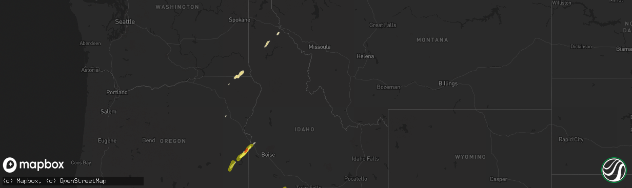 Hail map in Idaho on May 5, 2017