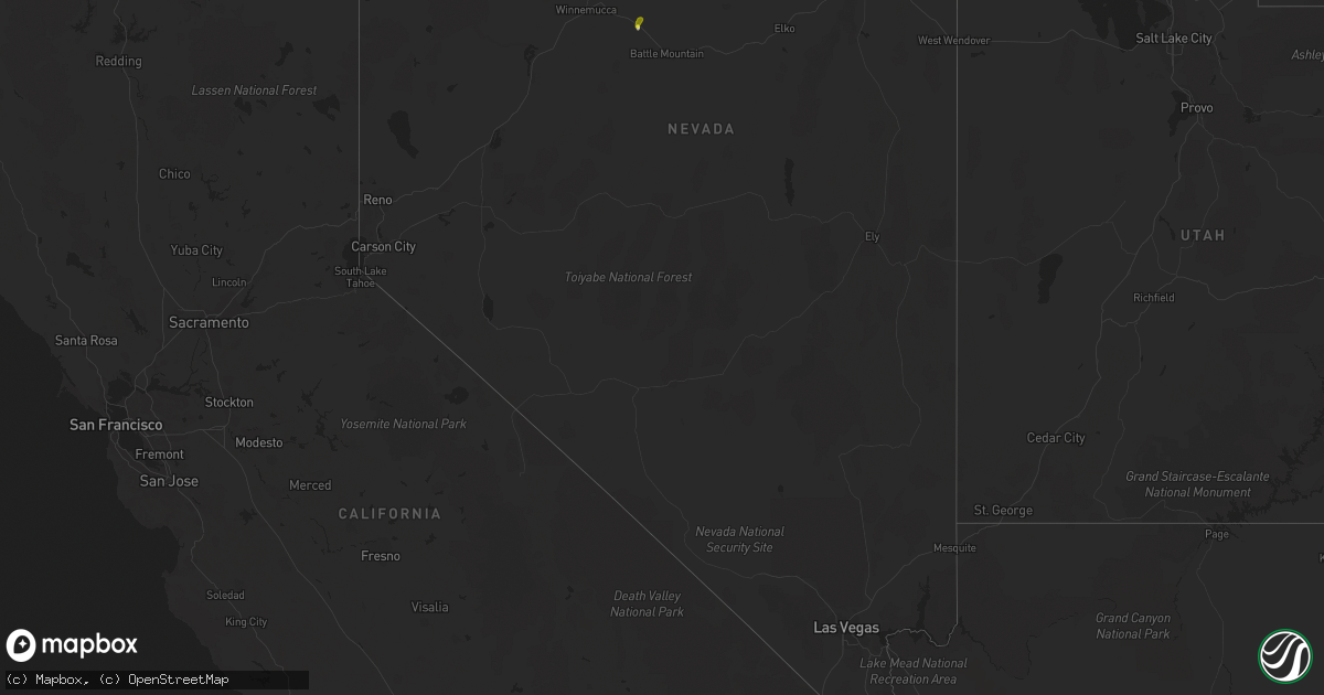 Hail map in Nevada on May 5, 2017