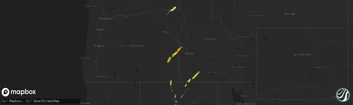 Hail map on May 5, 2017