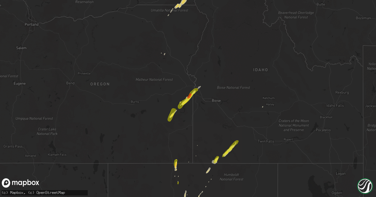 Hail map on May 5, 2017