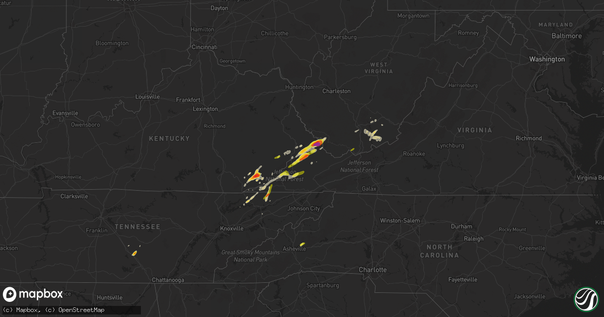 Hail map on May 5, 2018