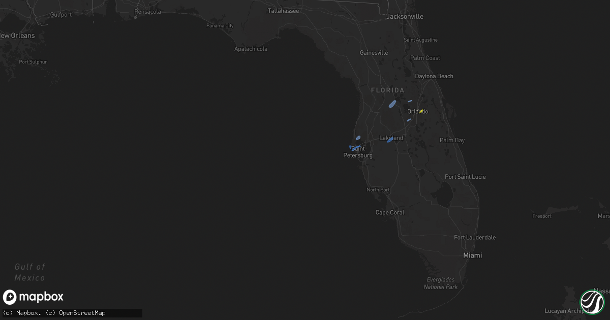 Hail map in Florida on May 5, 2019