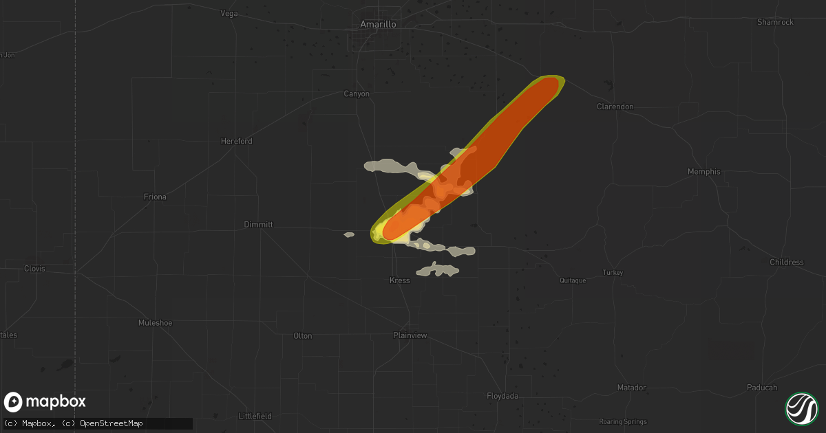 Hail map in Tulia, TX on May 5, 2019