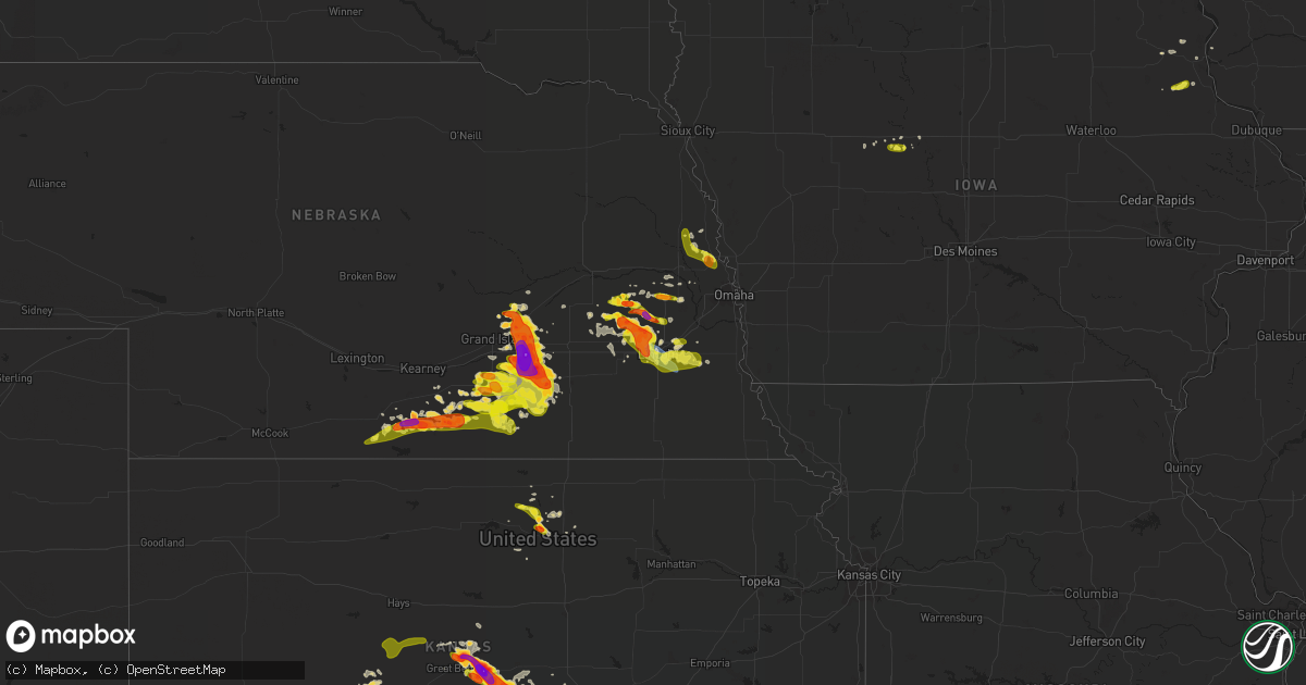 Hail map on May 5, 2019