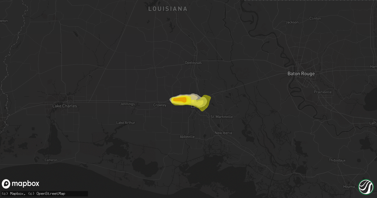 Hail map in Scott, LA on May 5, 2020