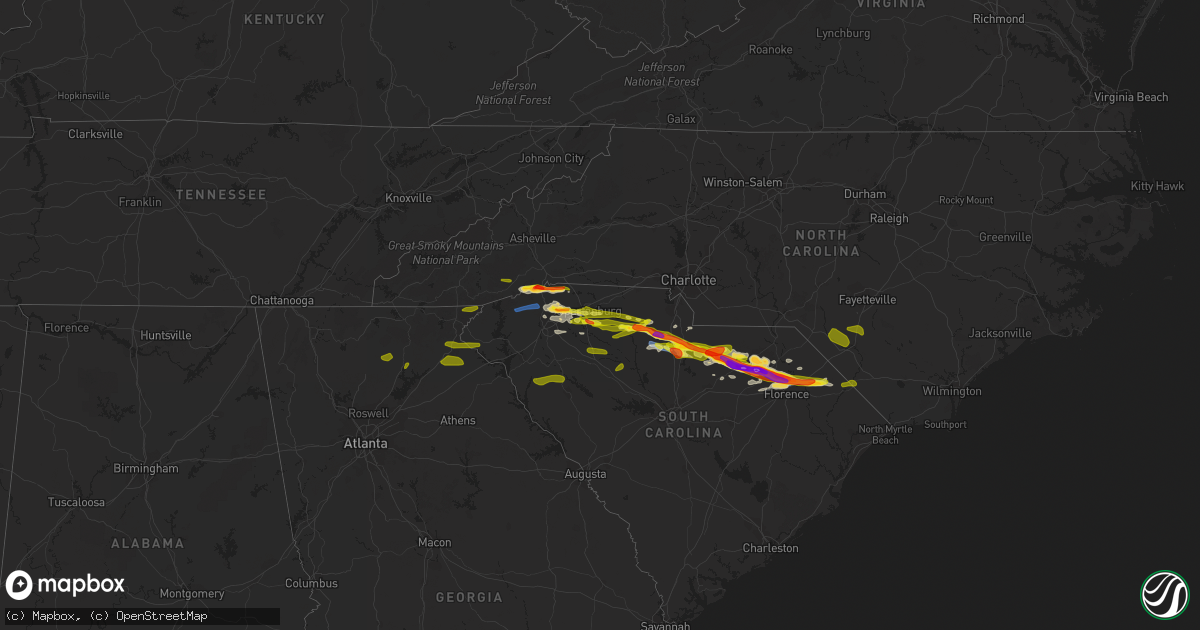 Hail map on May 5, 2020