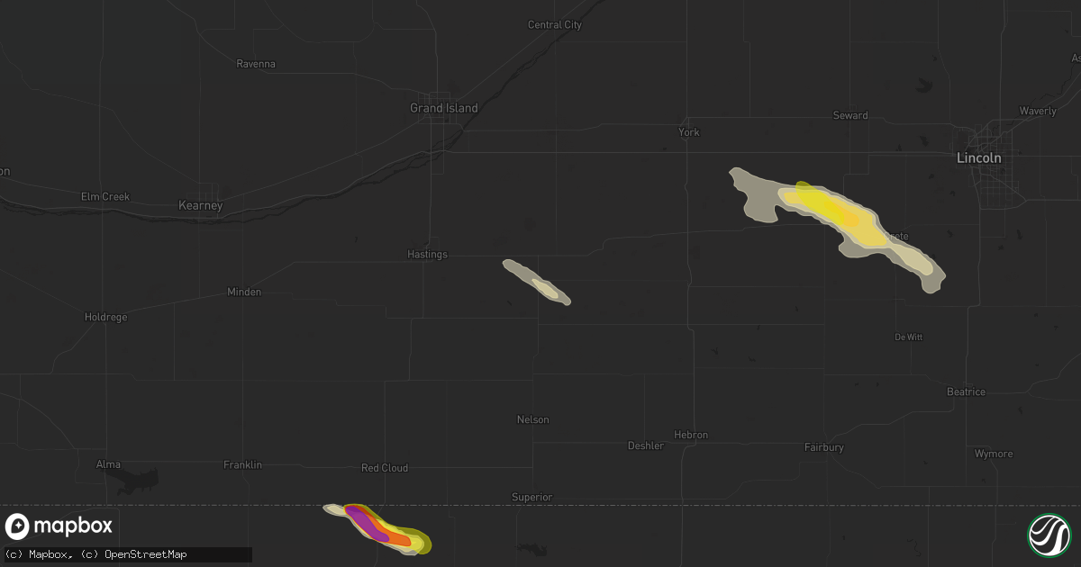 Hail map in Clay Center, NE on May 5, 2021