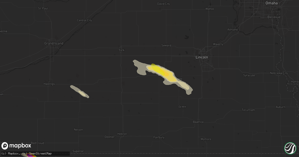 Hail map in Friend, NE on May 5, 2021