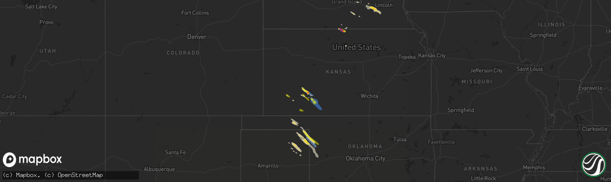 Hail map on May 5, 2021