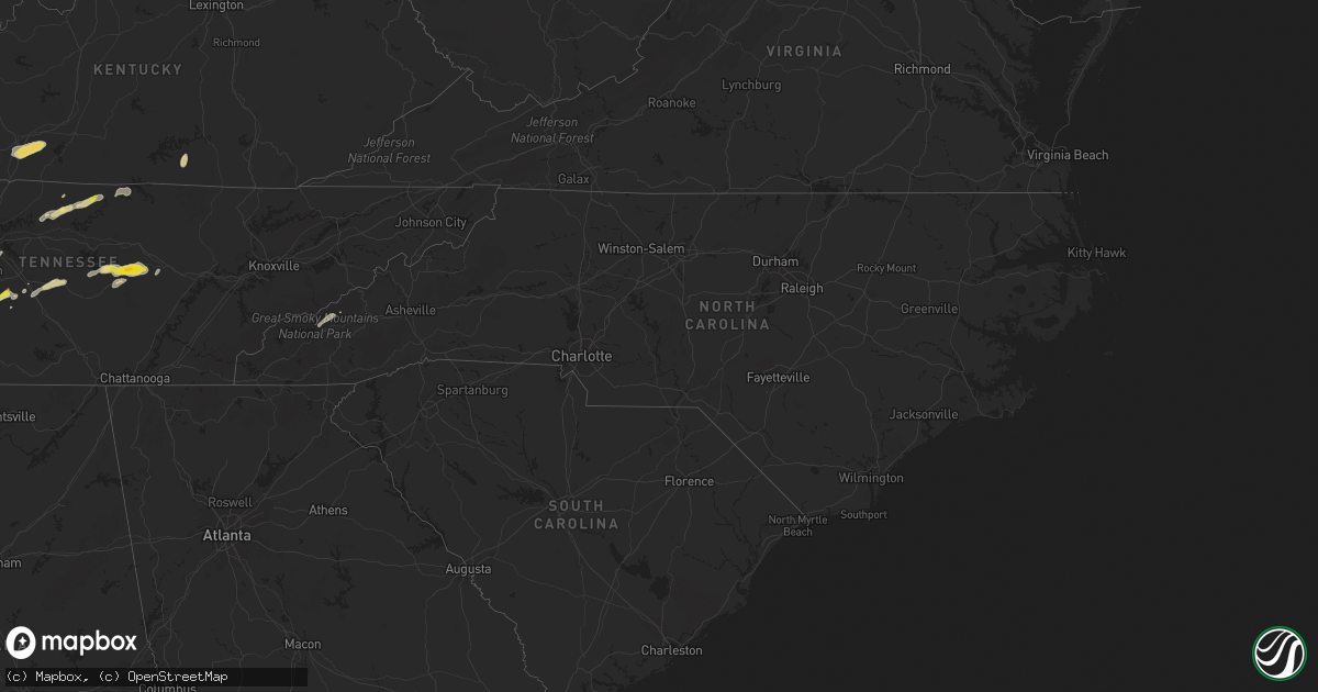 Hail map in North Carolina on May 5, 2022