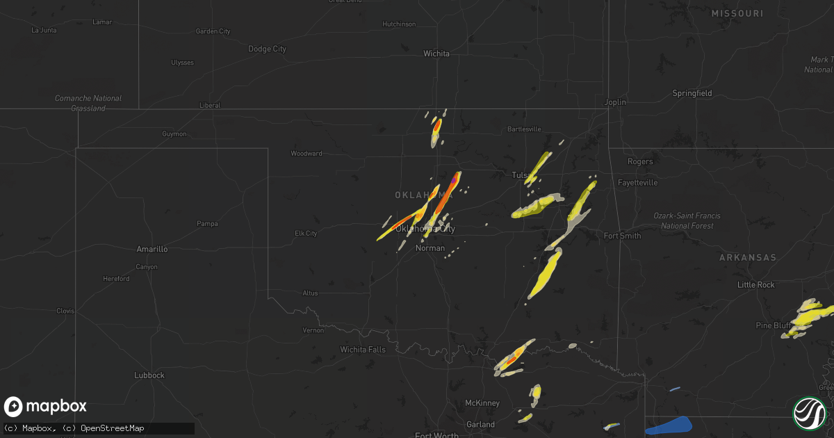 Hail map on May 5, 2022
