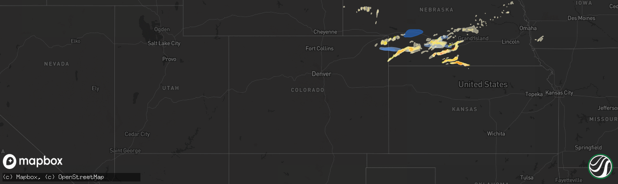 Hail map in Colorado on May 5, 2023