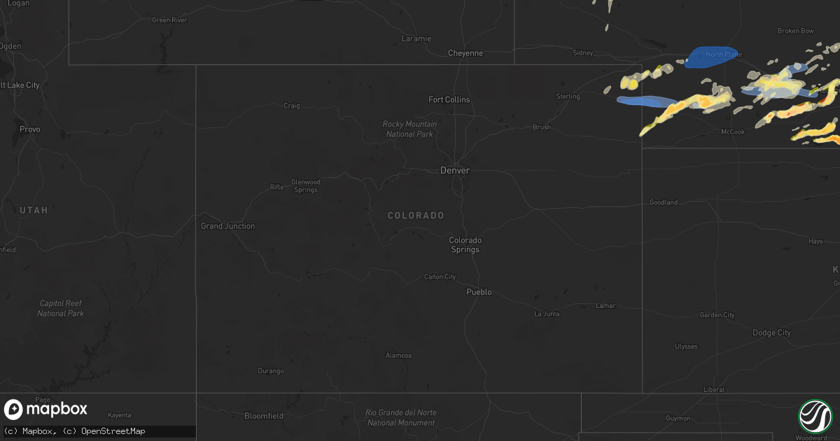 Hail map in Colorado on May 5, 2023
