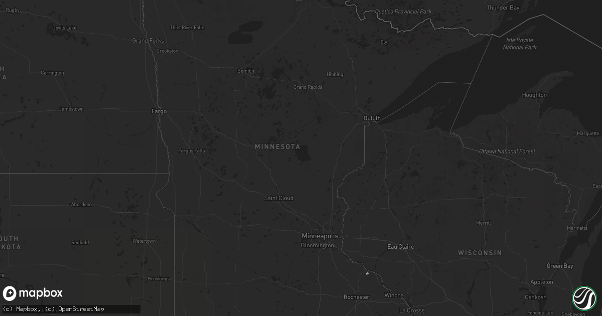 Hail map in Minnesota on May 5, 2023
