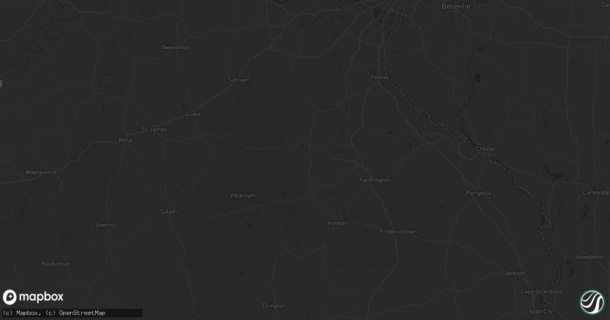 Hail map in Mount Olive, MS on May 5, 2023