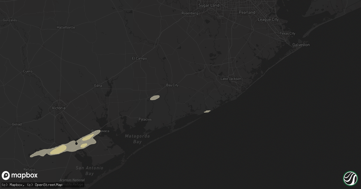 Hail map in Bay City, TX on May 5, 2024