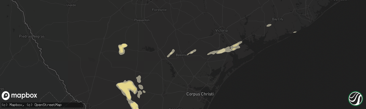 Hail map in Beeville, TX on May 5, 2024