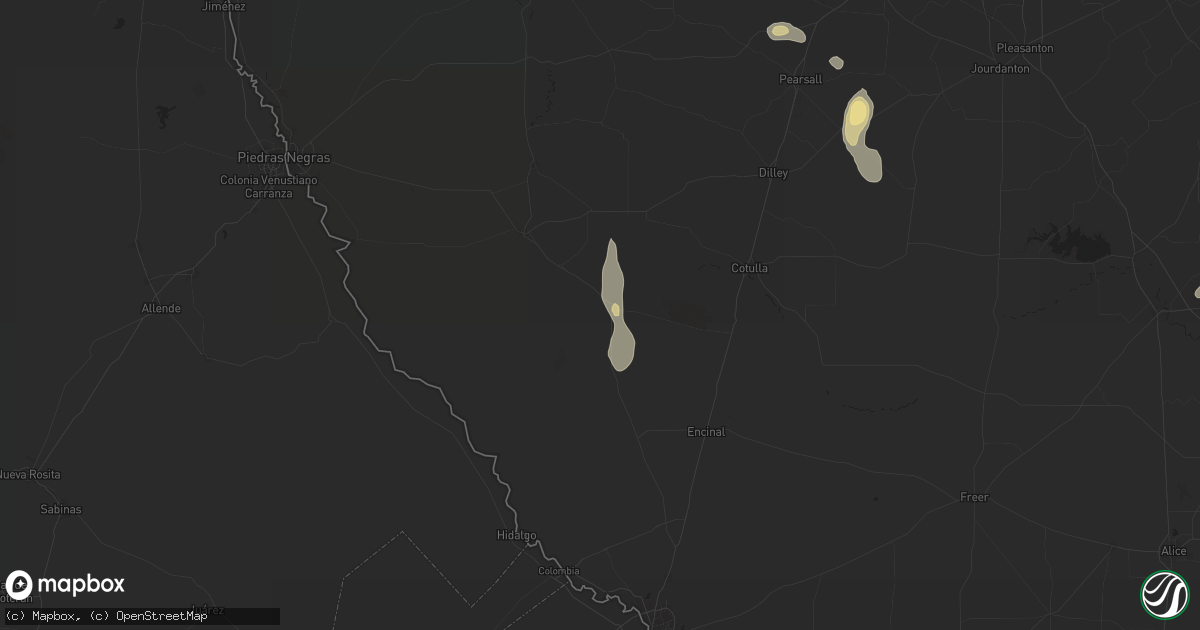 Hail map in Catarina, TX on May 5, 2024