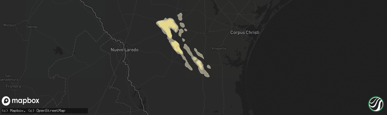 Hail map in Concepcion, TX on May 5, 2024