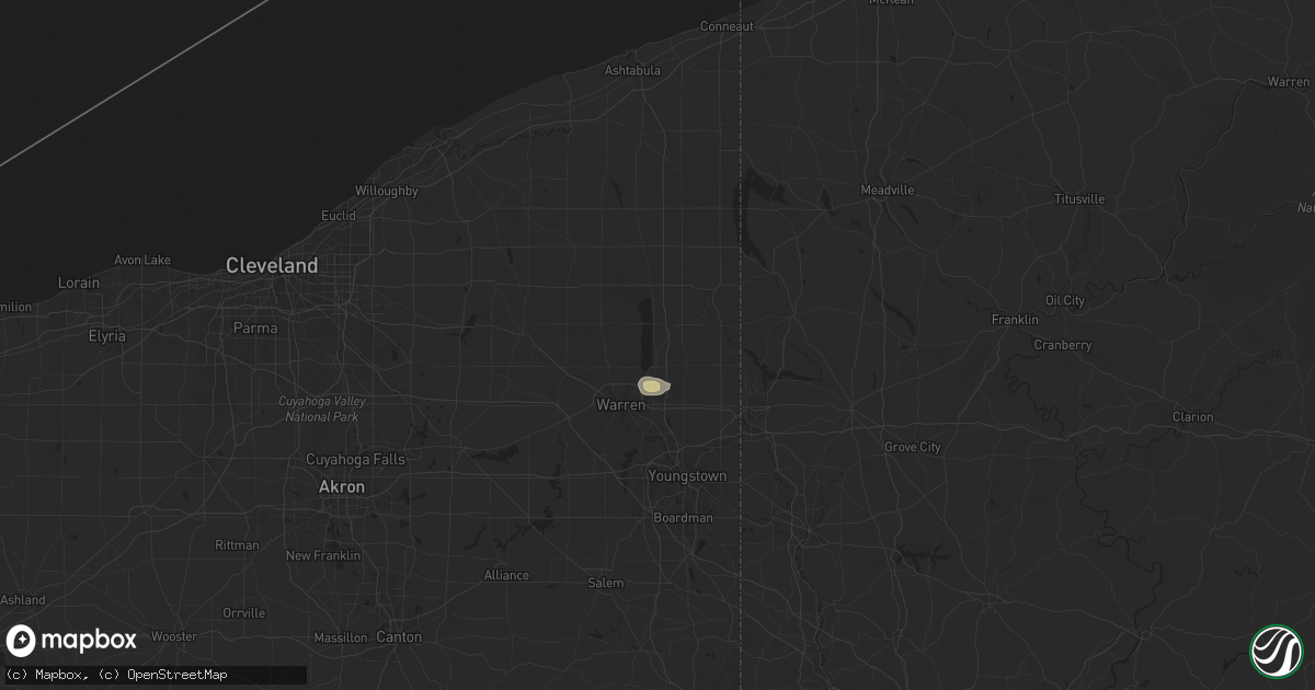 Hail map in Cortland, OH on May 5, 2024