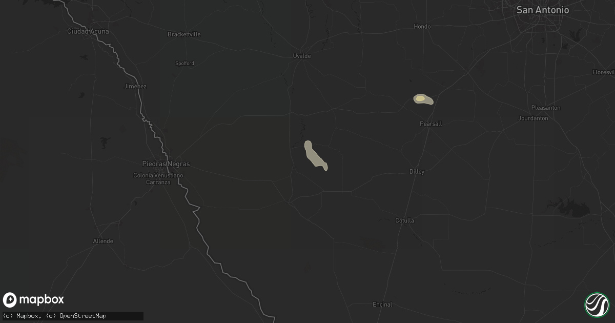 Hail map in Crystal City, TX on May 5, 2024