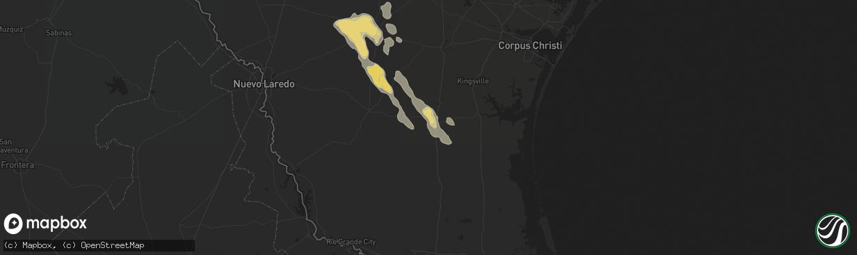 Hail map in Falfurrias, TX on May 5, 2024
