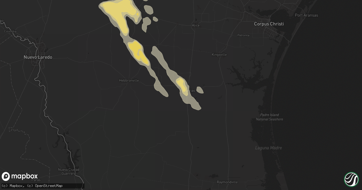 Hail map in Falfurrias, TX on May 5, 2024