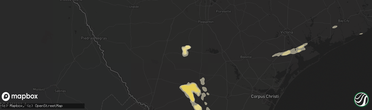 Hail map in Fowlerton, TX on May 5, 2024