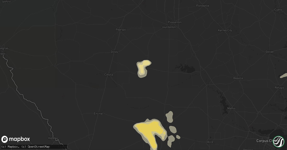 Hail map in Fowlerton, TX on May 5, 2024