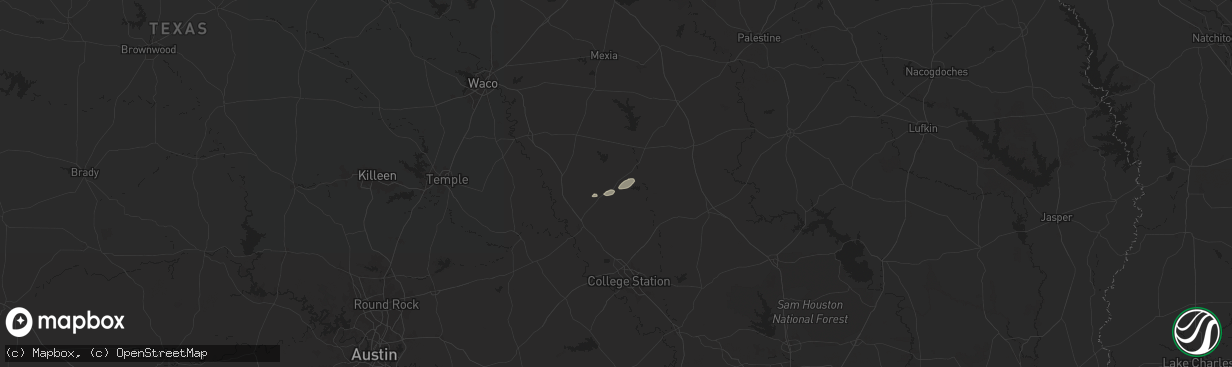 Hail map in Franklin, TX on May 5, 2024